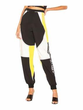 I.AM.GIA X Revolve Electra Pants Yellow Reflective Nylon Belted Pants Small